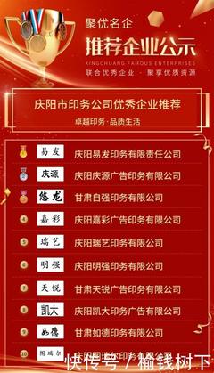 【優(yōu)秀企業(yè)推薦】慶陽(yáng)市印務(wù)公司優(yōu)秀企業(yè)推薦公示